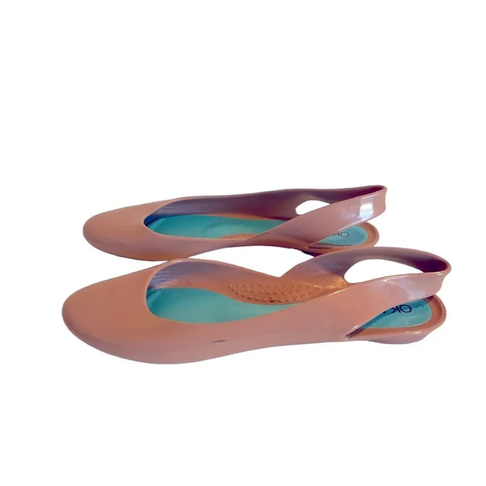Oka b Okabashi‎ Nude Sling Back Sandal, Size 9 EU 39